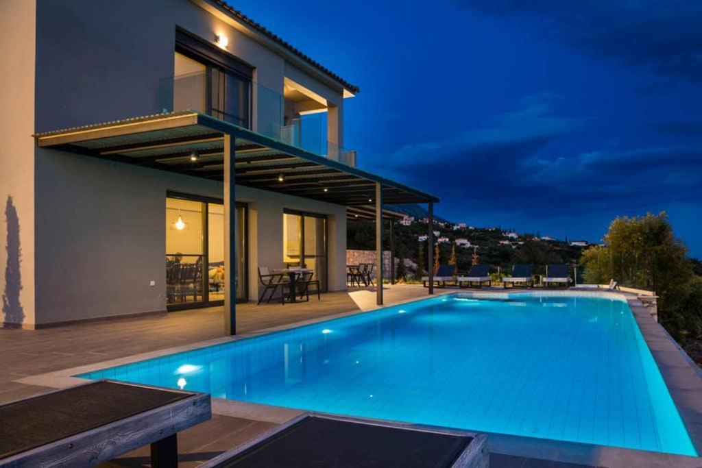 New Villa Blue With Private Pool At Trapezaki Livathos  Exterior photo