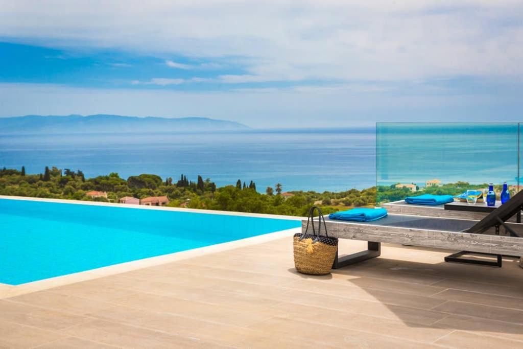 New Villa Blue With Private Pool At Trapezaki Livathos  Exterior photo