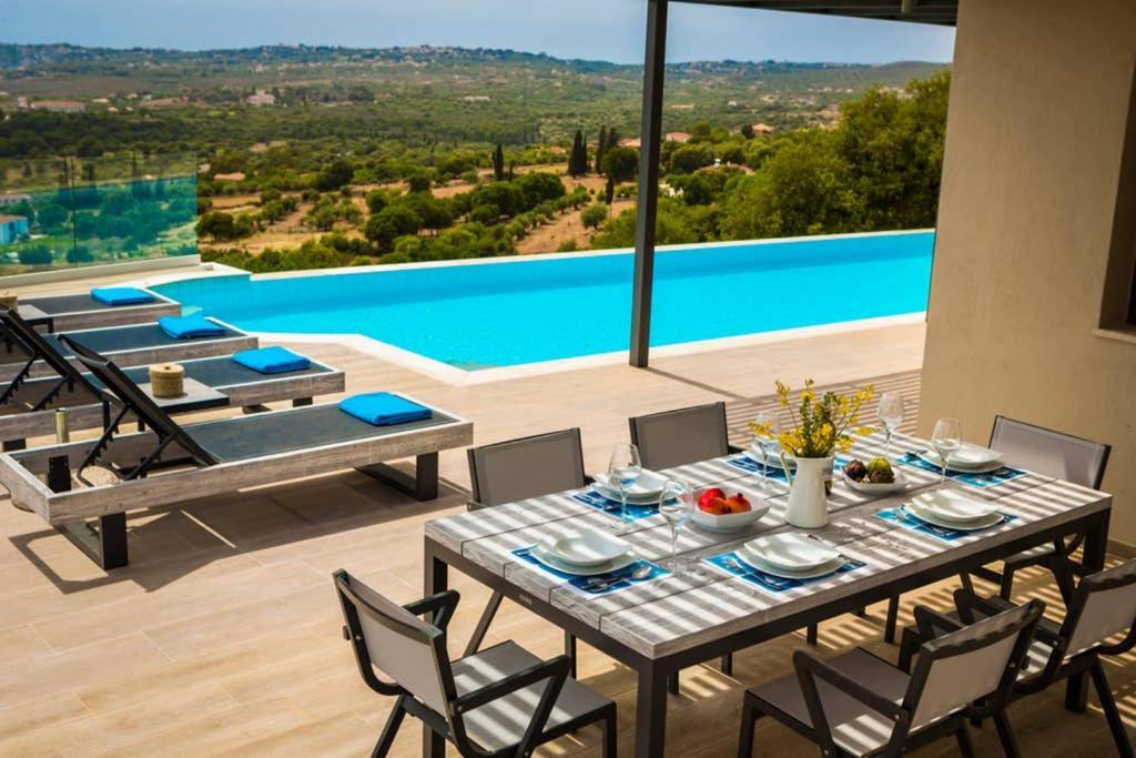 New Villa Blue With Private Pool At Trapezaki Livathos  Exterior photo